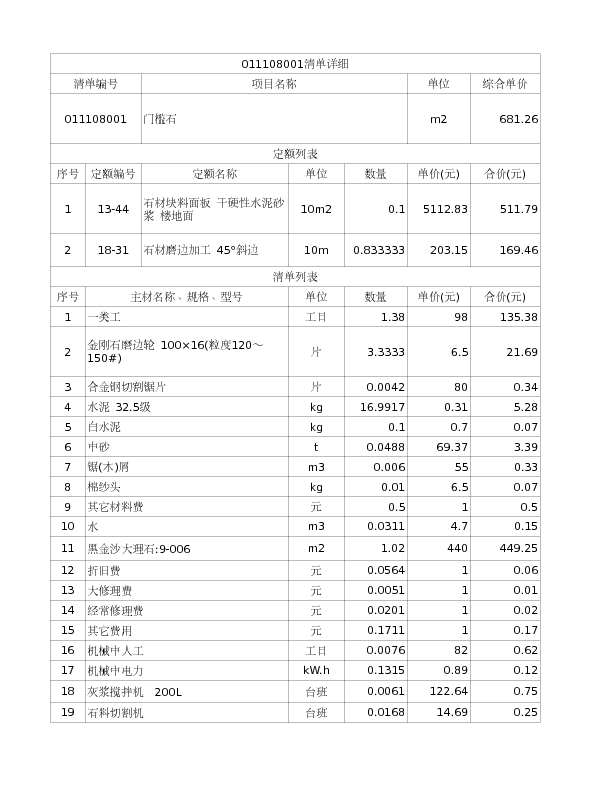 011108001  门槛石